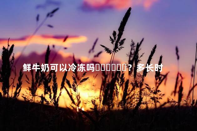 鲜牛奶可以冷冻吗？多长时间？
